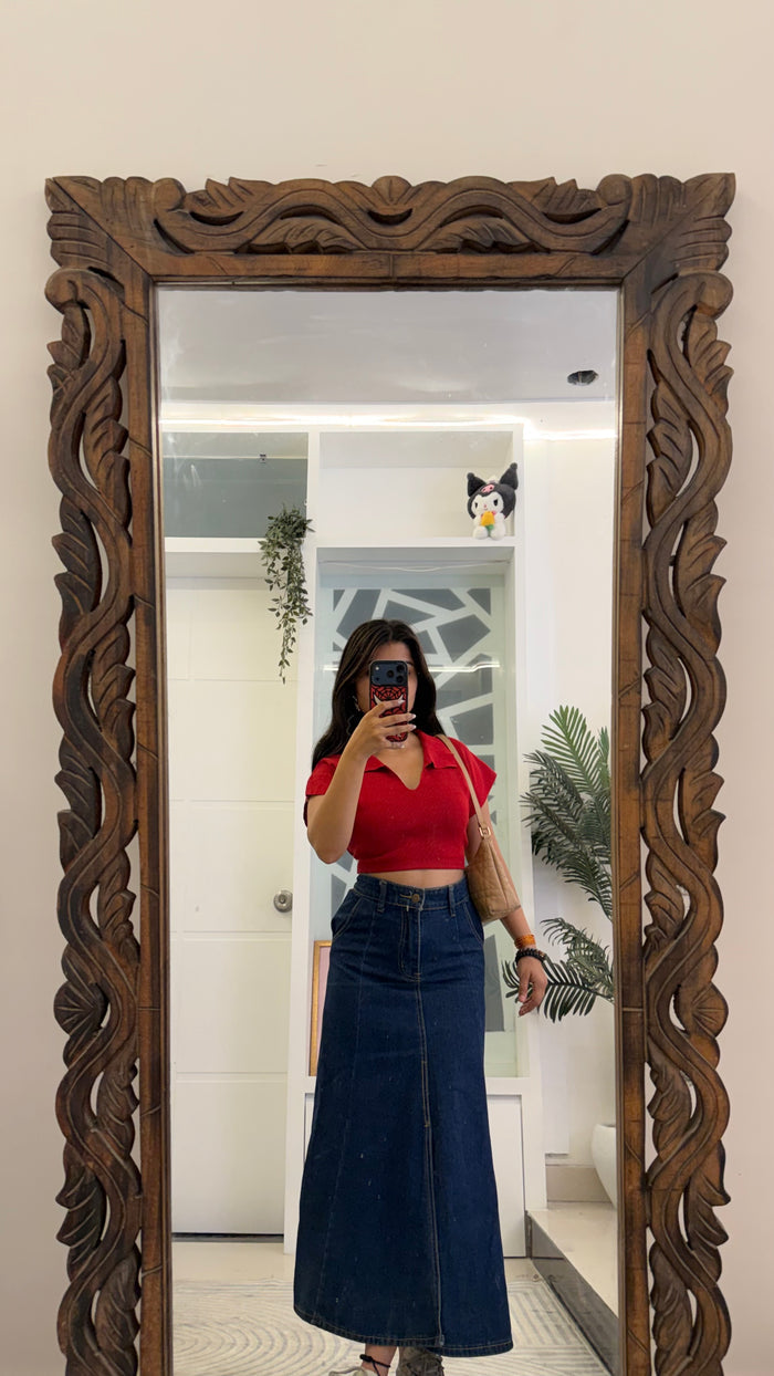 22 Pinterest Denim Skirt 28 waist/l:32