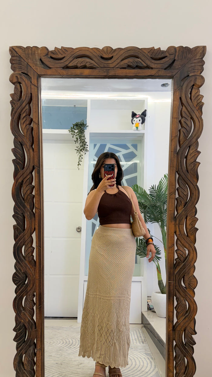 69 Summer Crochet Skirt 24-30 waist/l: 37