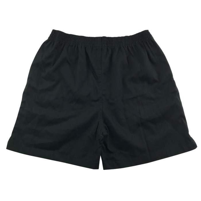 Black boys cotton school gym shorts