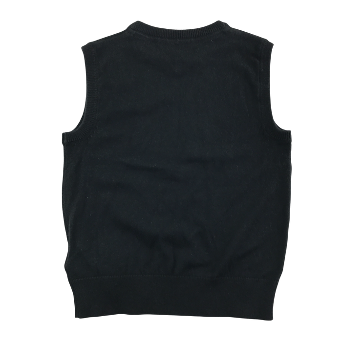 Black unisex v-neck school tank top