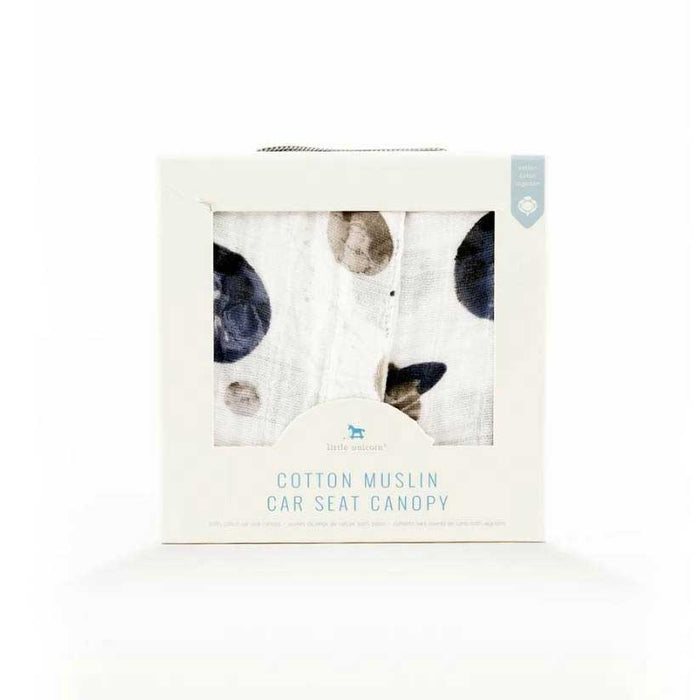 Little Unicorn Cotton Muslin Car Seat Canopy - Planetary | Koop.co.nz