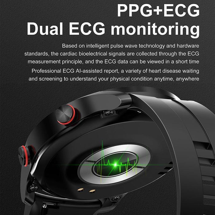 ECG Waterproof Bluetooth Smart Watch Phone for iPhone Samsung