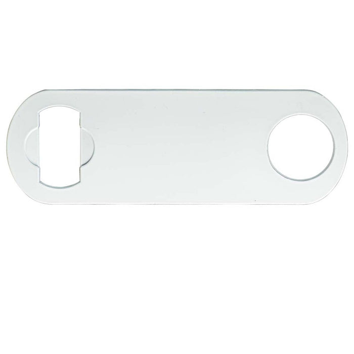Flat Bottle Opener Pocket Size - 4.5'' White