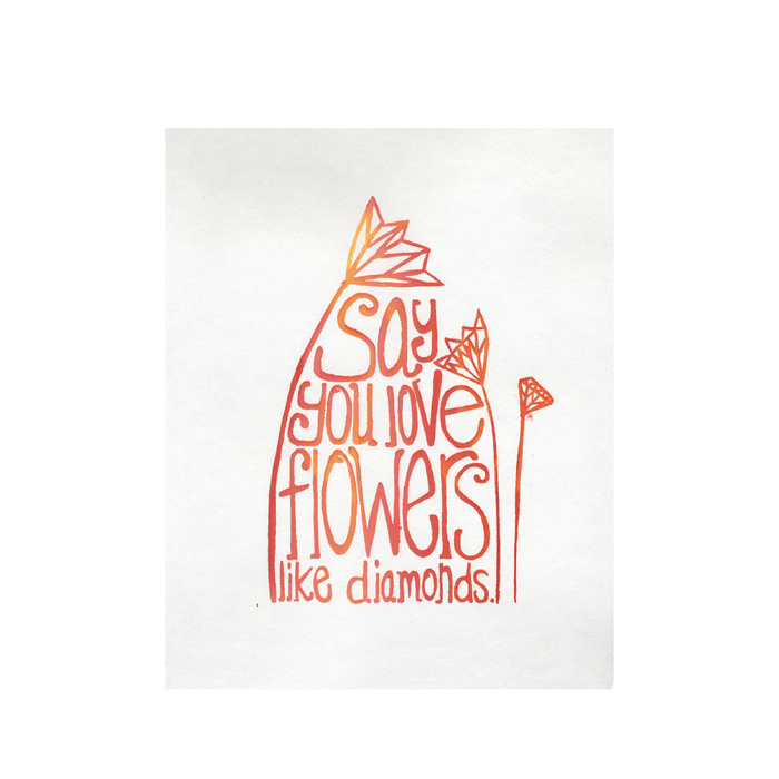 Flowers Like Diamonds Print