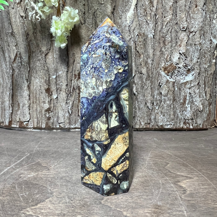 Fluorite + Picture Jasper Tower