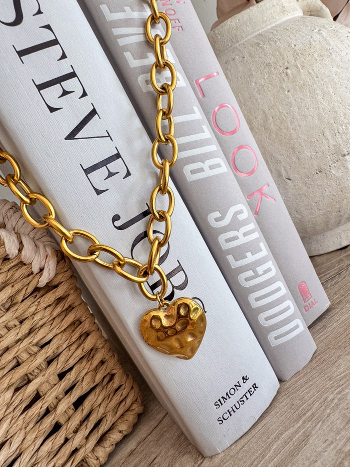 Treasure Jewels Golden Love Necklace – women's jewelry - necklace