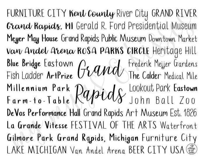 Grand Rapids, MI Digital Download