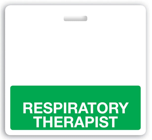 Green "Respiratory Therapist" Horizontal Badge Buddy - 1350-2163, Qty = 25