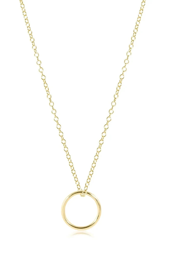 Halo Gold Charm 16" Necklace Gold