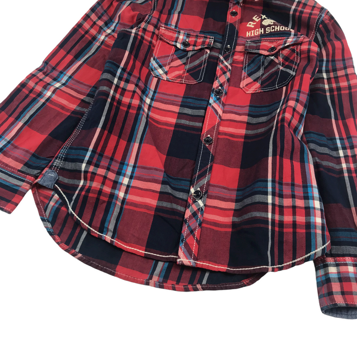 H&M 8 years red checked shirt