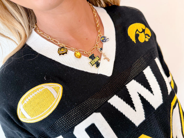Iowa Hawkeyes Gameday Charm Necklace