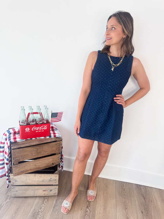 Izzy Sleeveless Dot Dress