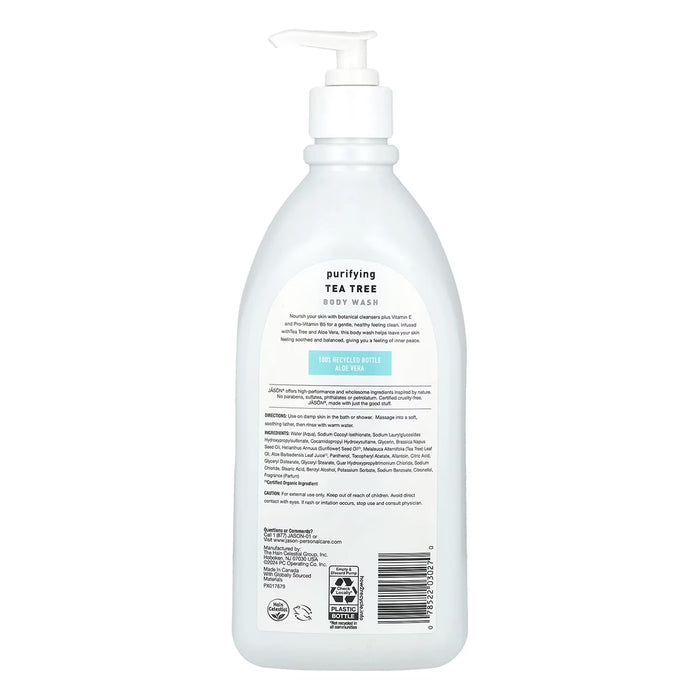 JASON Natural Purifying Tea Tree Body Wash with Aloe Vera & Vitamin E - 30 oz - 6 Pack