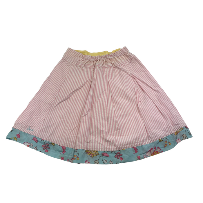 Joules 8-9 years pink stripy floral skirt