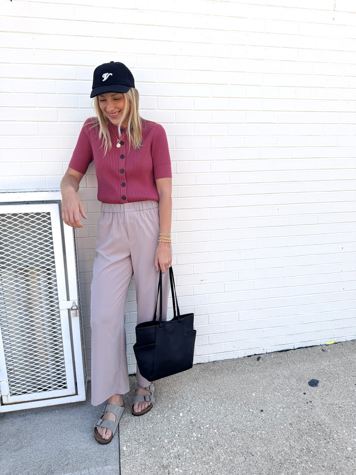 Kayson Simply Taupe Wide Leg Bottom