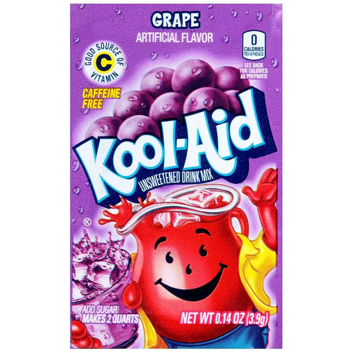 Kool-Aid Grape Unsweetened Soft Drink Mix 0.14 oz - 192 Pack