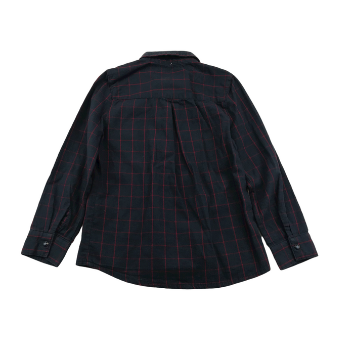 La Redoute 5 years dark navy and red checked shirt