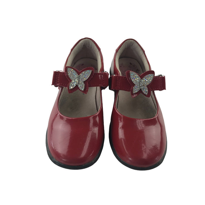 Lelli Kelly size UK 10 (jr) red flat pumps shoes