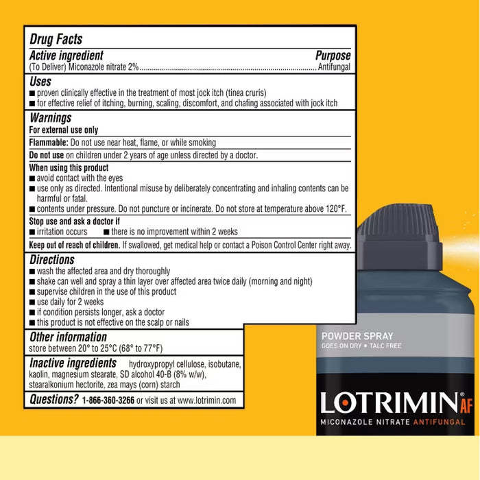 Lotrimin AF Jock Itch Antifungal Powder Spray - 4.6 oz - 36 Pack