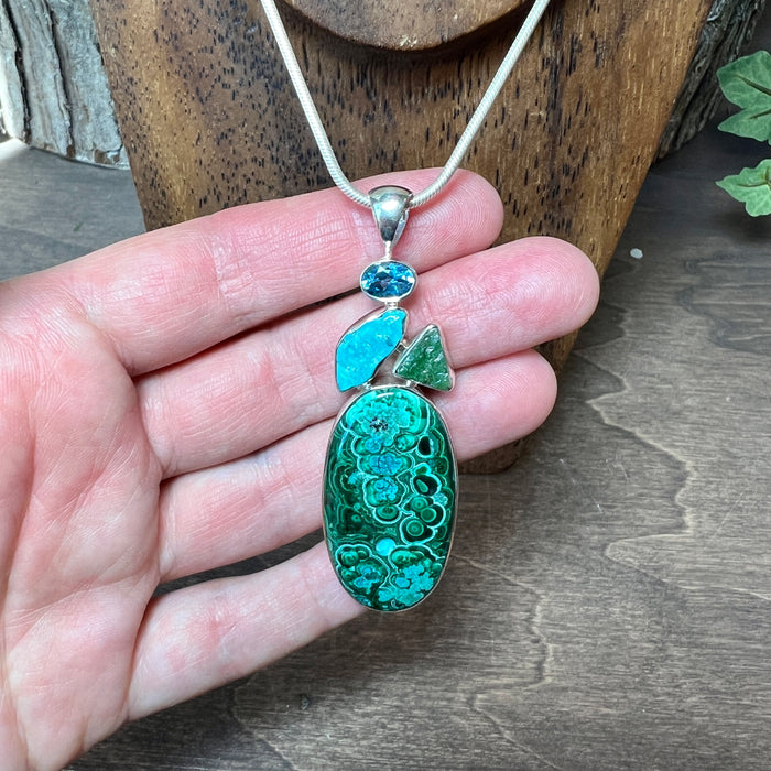 Malachite Multi-Stone Pendant