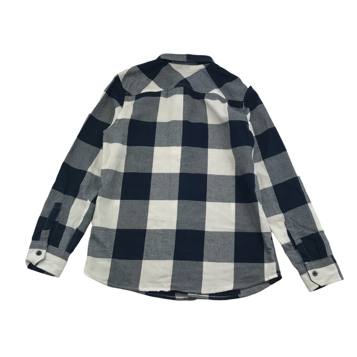 M&S 12 years navy checked shirt