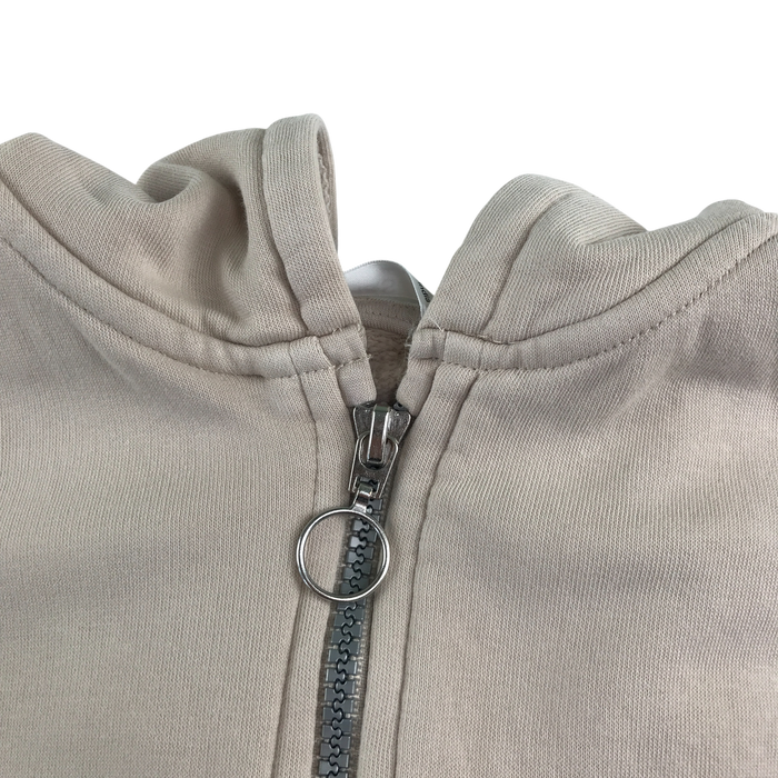 M&S 5-6 years beige zip hooded fleece