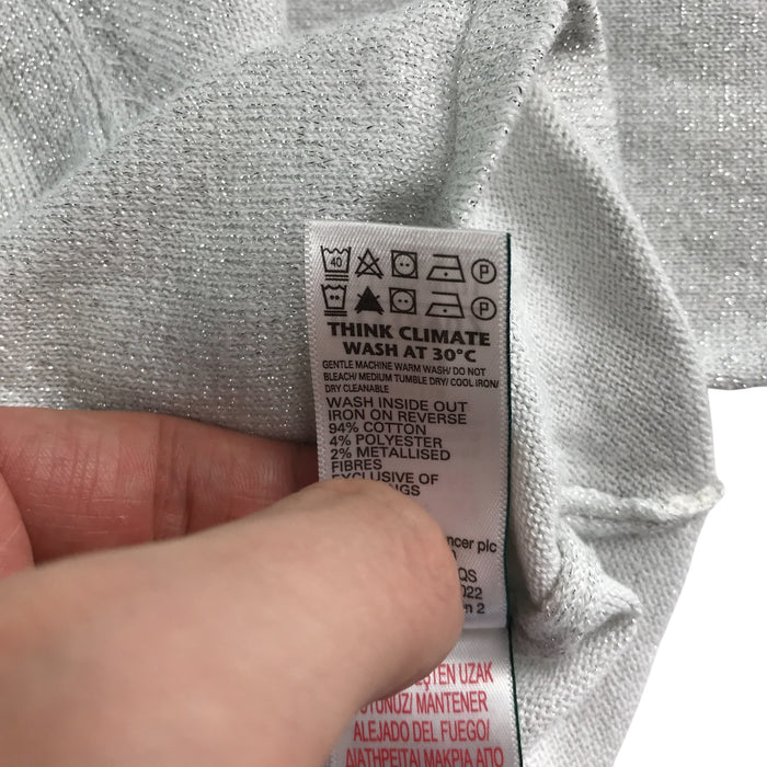 M&S 5-6 years silver knitwear bolero cardigan