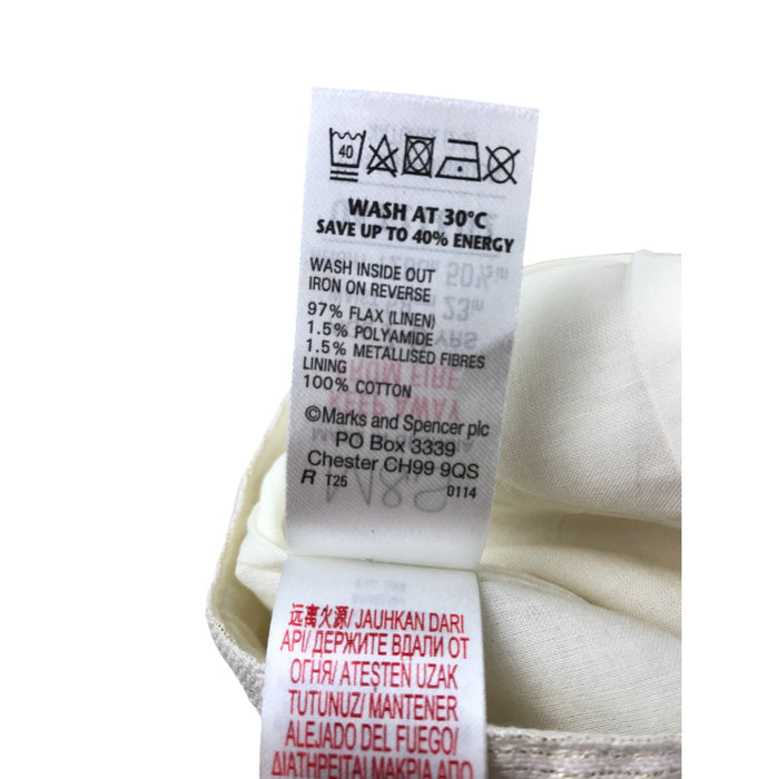 M&S 7-8 years cream white golden sparkly shorts