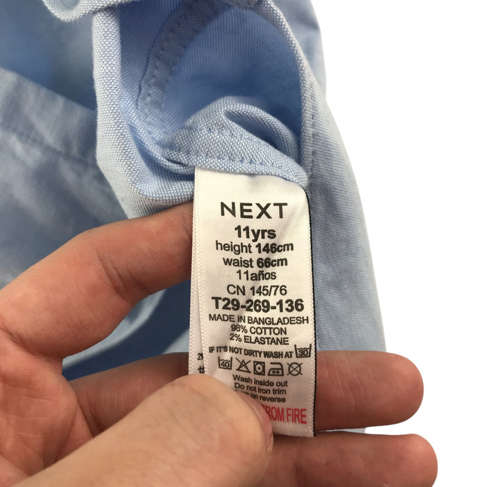 Next 10-11 years blue with logo buttoned shirt