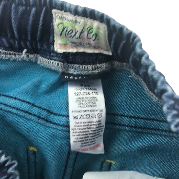 Next 8-9 years blue denim with elasticated waist shorts