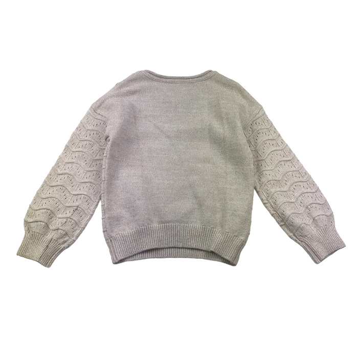 Nutmeg 7 years white and gold sparkle jumper