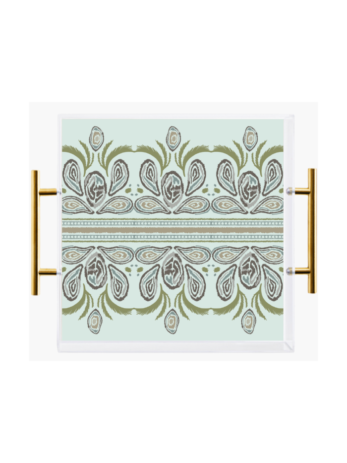 Oyster Ikat Large Tray