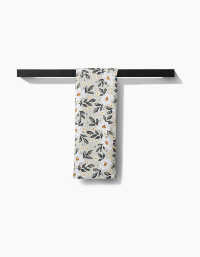 Painted Spring Flowers Tea Towel