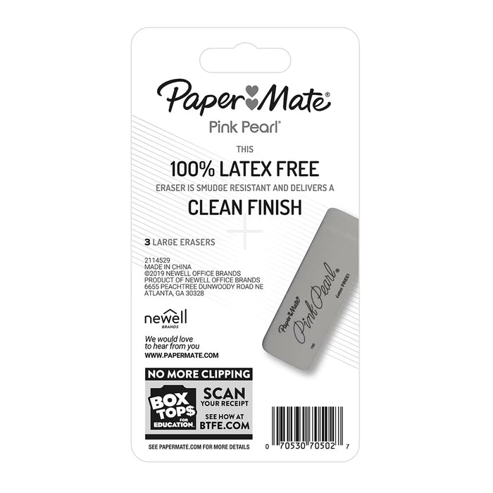 Paper Mate Pink Pearl Medium Latex-Free Erasers - 3 Ct - 144 Pack