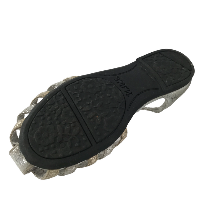 Place size UK 12 (jr) silver sparkly sandals