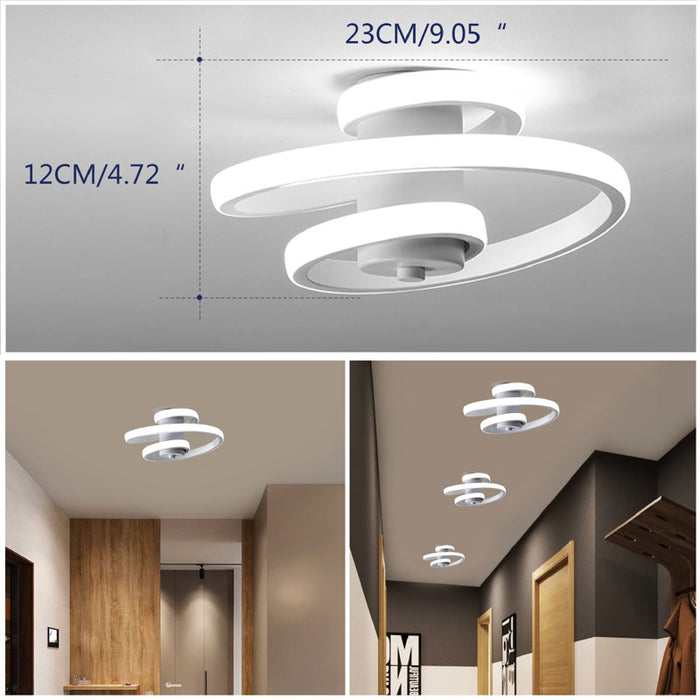 Plafonnier LED moderne Marashio 9", lampe élégante pour salon, couloir ou chambre, 18 W