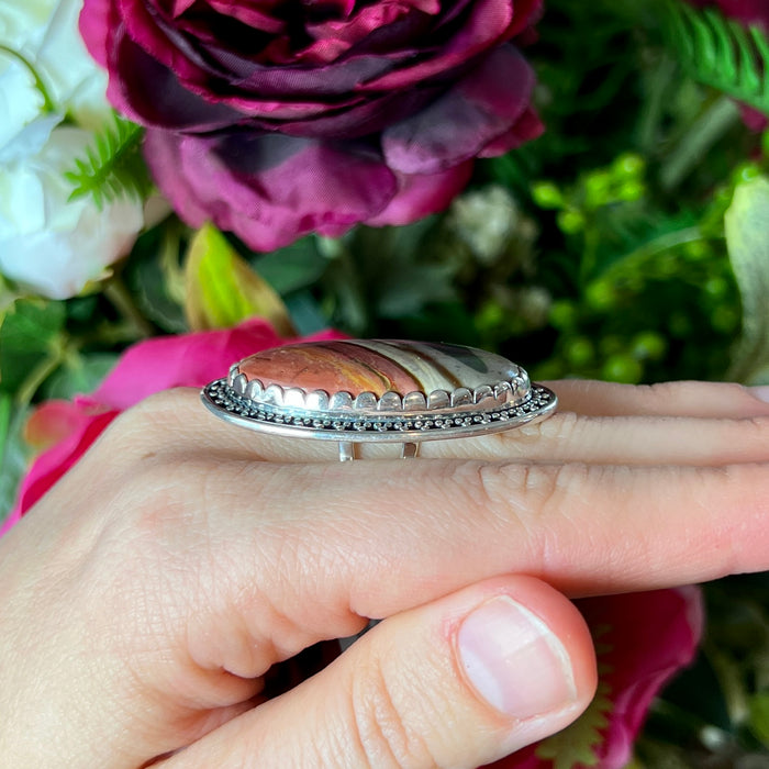 Polychrome Jasper Ring