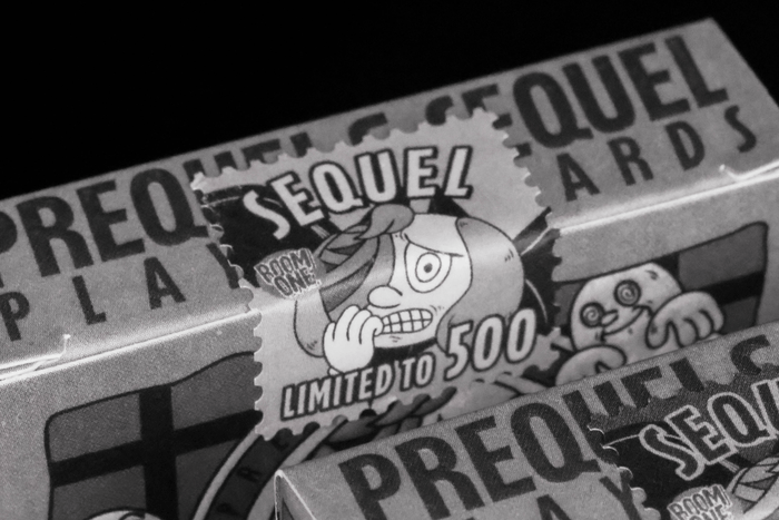 Close-up of a Sequel Gilded Edition Tuck Box Seal