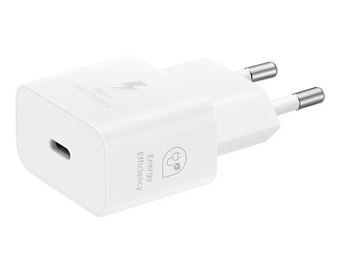 Samsung 1 Type C Port GaN Travel Adapter With Cable - 25W - White
