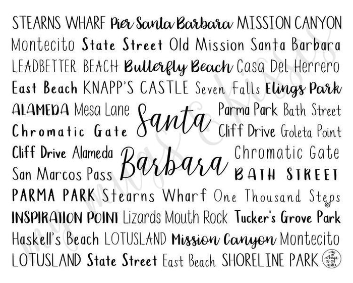 Santa Barbara, CA Digital Download