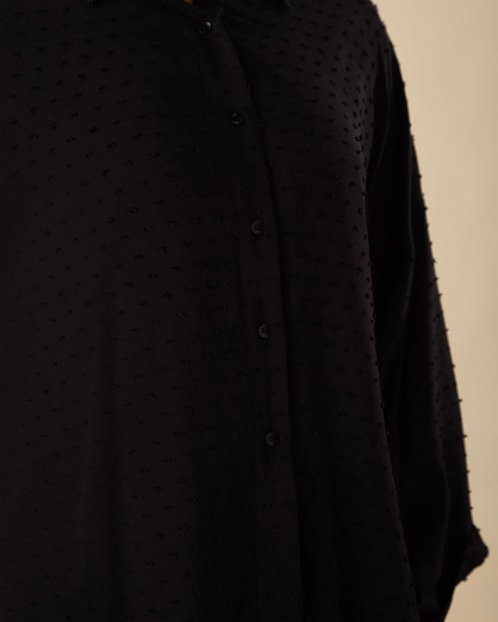 Textured Skirt & Top Black