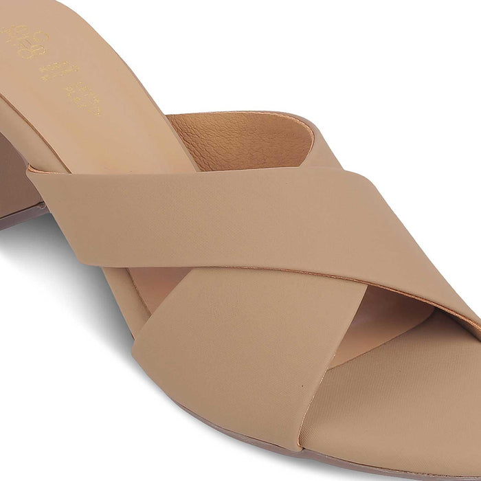 The Lisburn Camel Women's Dress Block Heel Sandals Tresmode - Tresmode