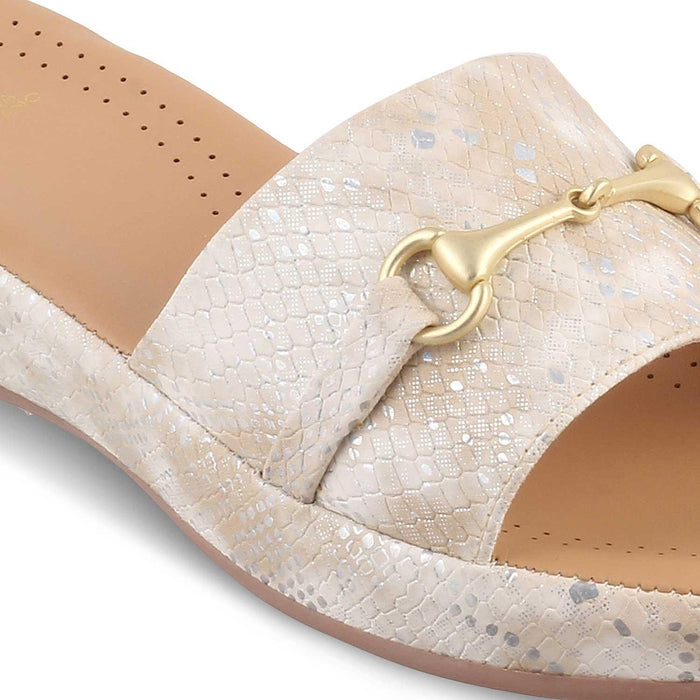 The Rec Gold Women's Dress Wedge Sandals Tresmode - Tresmode