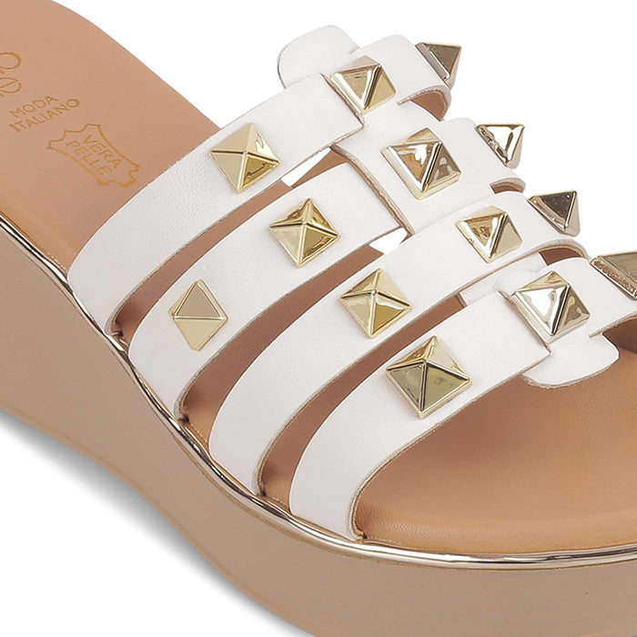 The Tango White Women's Dress Wedge Sandals Tresmode - Tresmode