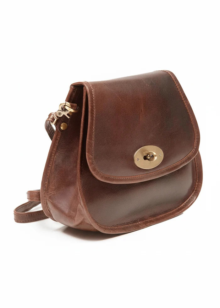 Tinnakeenly Leather Cross Body Bag - Brown