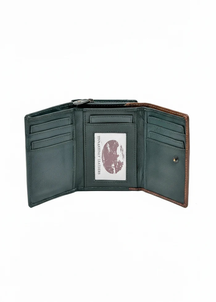 Tinnakeenly Leather Wrap Purse - Shamrock
