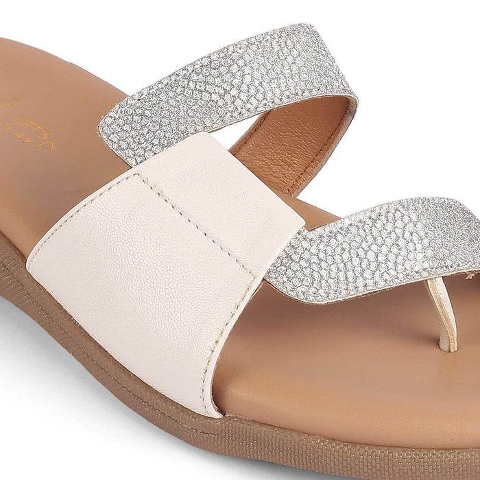 Afilia White Casual Platform Flats For Women Tresmode