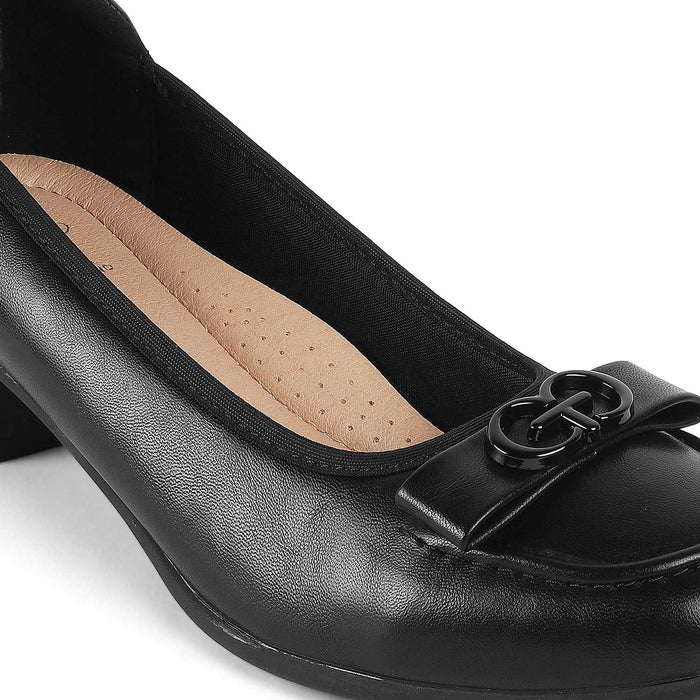 Jacob Black Women's Dress Block Heel Pumps Tresmode
