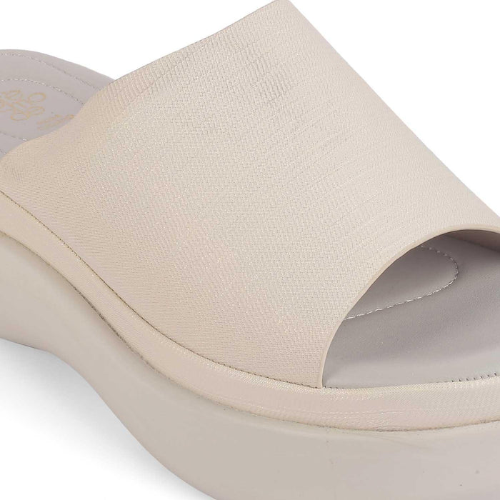 San White Casual Wedges For Women Tresmode