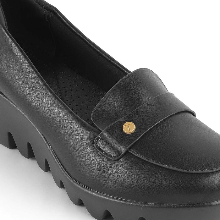 Towes Black Women's Dress Wedge Sandals Tresmode